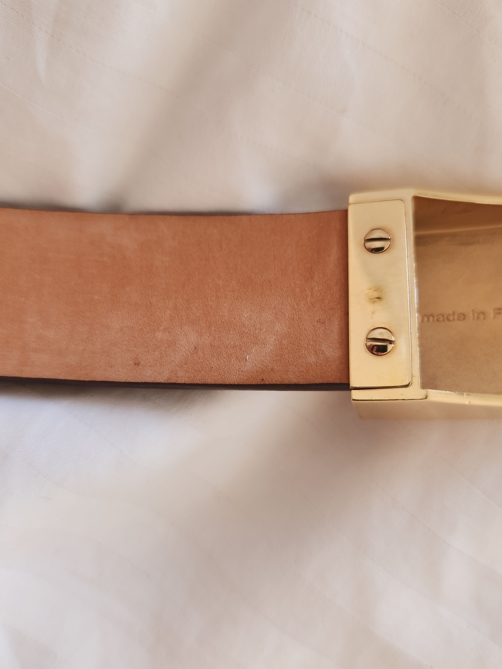 Louis Vuitton Women's Monogram Brown Leather Belt with Gold Buckle - Picture 3 of 10